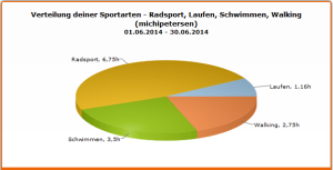 Verteilung der Trainings im Juni 2014